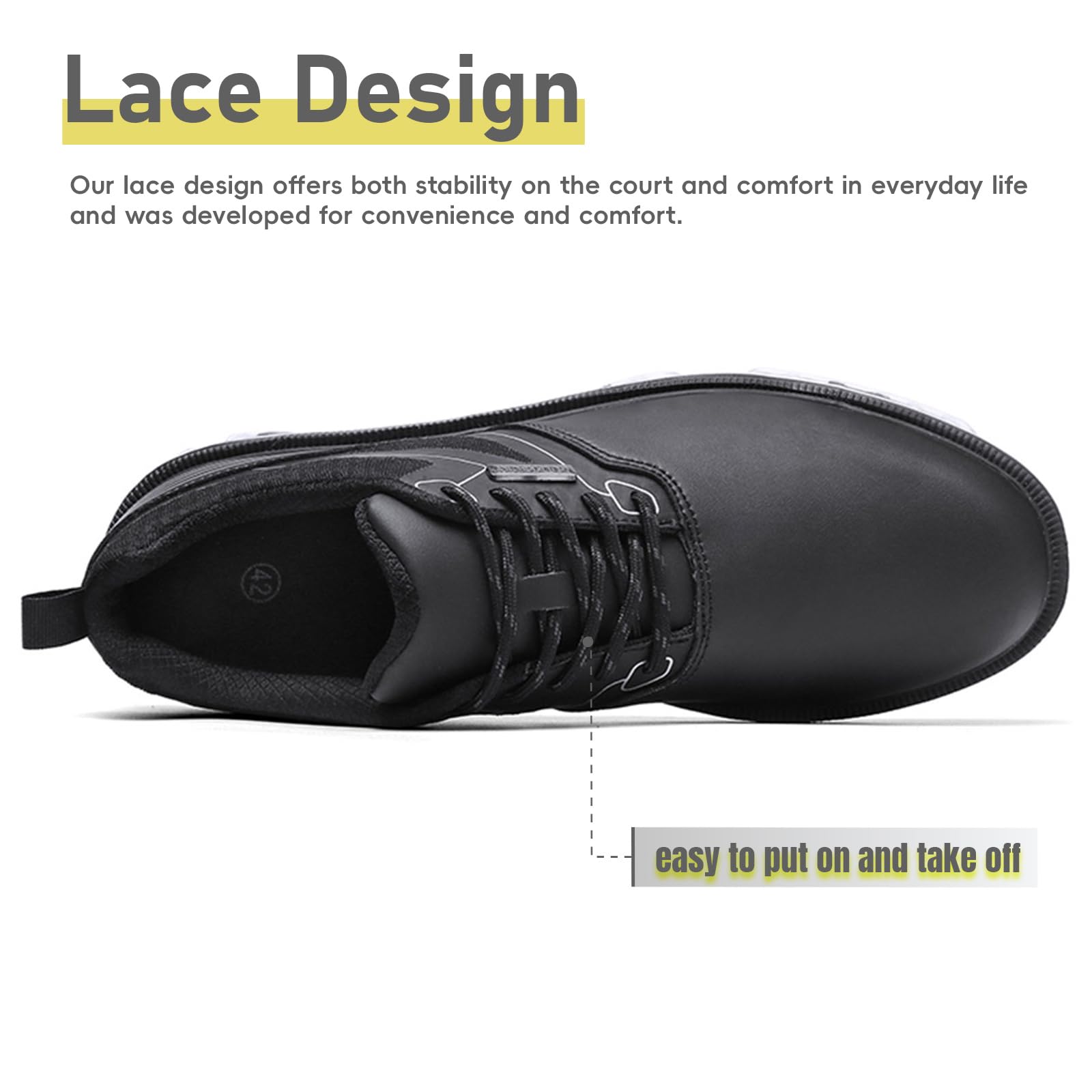 ULTIANT Zapatos de Golf para Hombre, Impermeables, Transpirables, Cordones, Zapatos de Entrenamiento