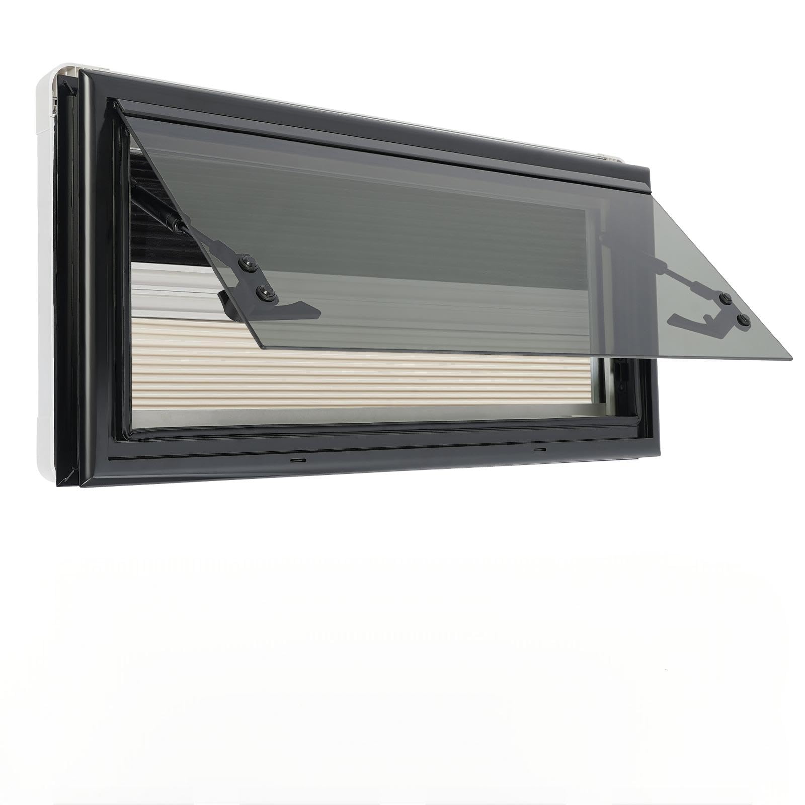 Fenêtre de camping-car universelle - 700 x 300 mm - 85 ° - Avec moustiquaire et store intégré - Fenêtre latérale pour camping-car