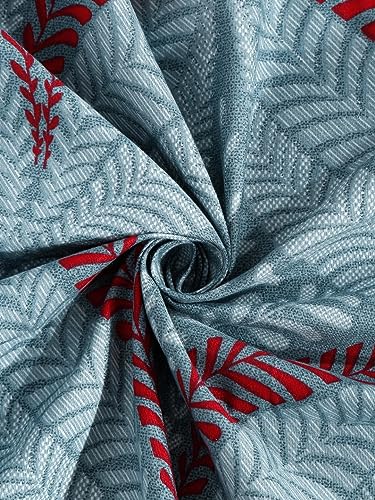 Image of Home Sizzler 144TC Vibrant Vines Baby Blue Double Bedsheet with 1 Pillow Cover