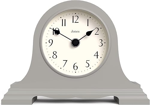 JONES CLOCKS Speakeasy - Reloj de repisa clásico, reloj de repisa, reloj para sala de estar, reloj de oficina, reloj de escritorio, manecillas