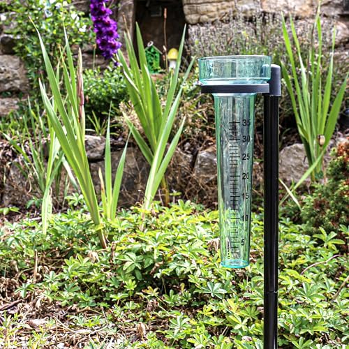 Lantelme Halter für Regenmesser Kunststoff Öffnung Ø 5,3cm für Stiel Stabmontage Farbe Schwarz als Ersatzteil | Ersatzhalter Niederschlagsmesser Ersatz Stielhalter Holzstiel