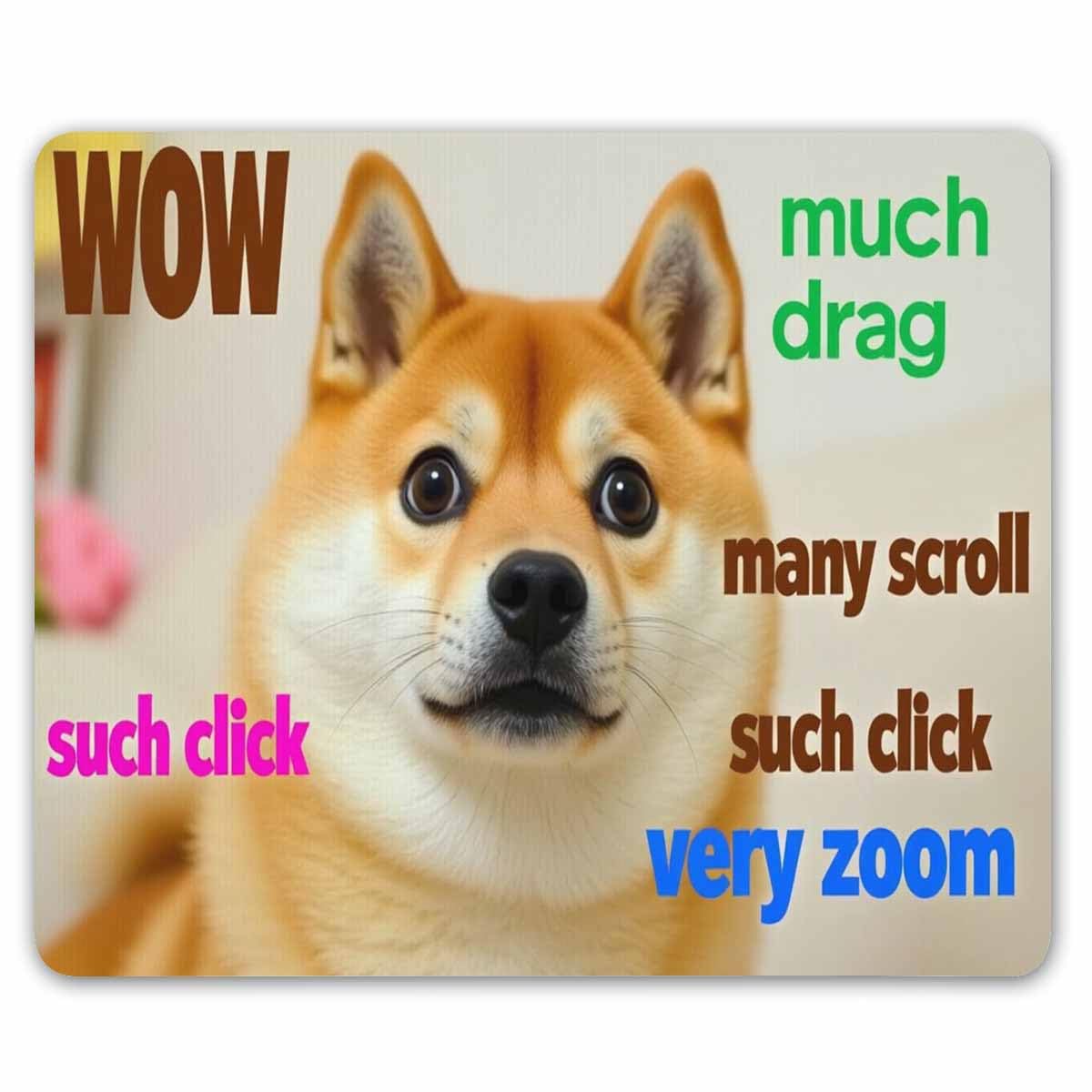 Smooffly Funny Doge Mousepad Rectangle Shape