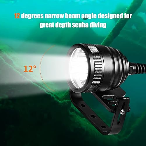 Miniatura 3 de Odepro WD70 - Luz de buceo primaria de 3000 lúmenes y ORCATORCH D700 1700 lúmenes