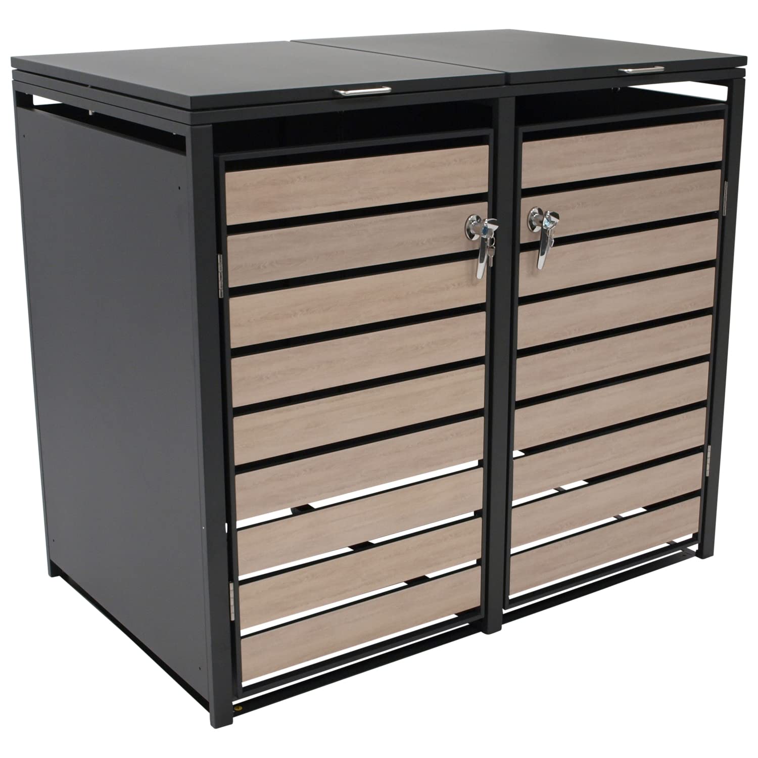 DEGAMO Mülltonnenbox 2-er Berlin für 2X 120 und 240 Liter Tonnen