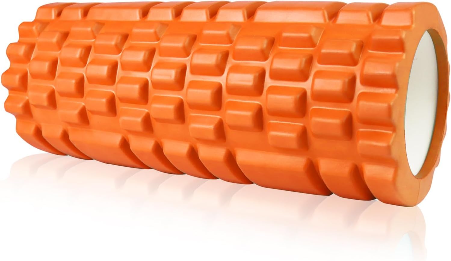 LUKSYOL Foam Roller - Deep Tissue Massage, Muscle Stretching, and Physiotherapy Tool | Versatile Yoga Wheel for Cellulite Reduction | Relieve Back Pain and Improve Flexibility (Orange | Model 1)