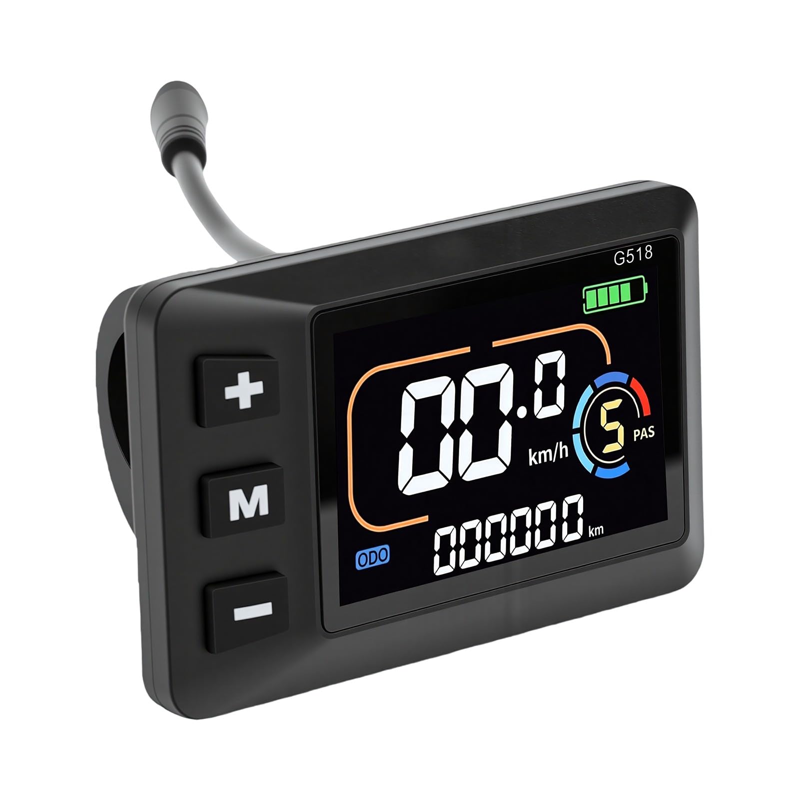 Pantalla LCD para Bicicleta Eléctrica, Velocímetro Retroiluminado Resistente, Pantalla Cuentakilómetros para Moto de Cross Eléctrica Yozma IN 10, Material ABS, Fácil Instalación