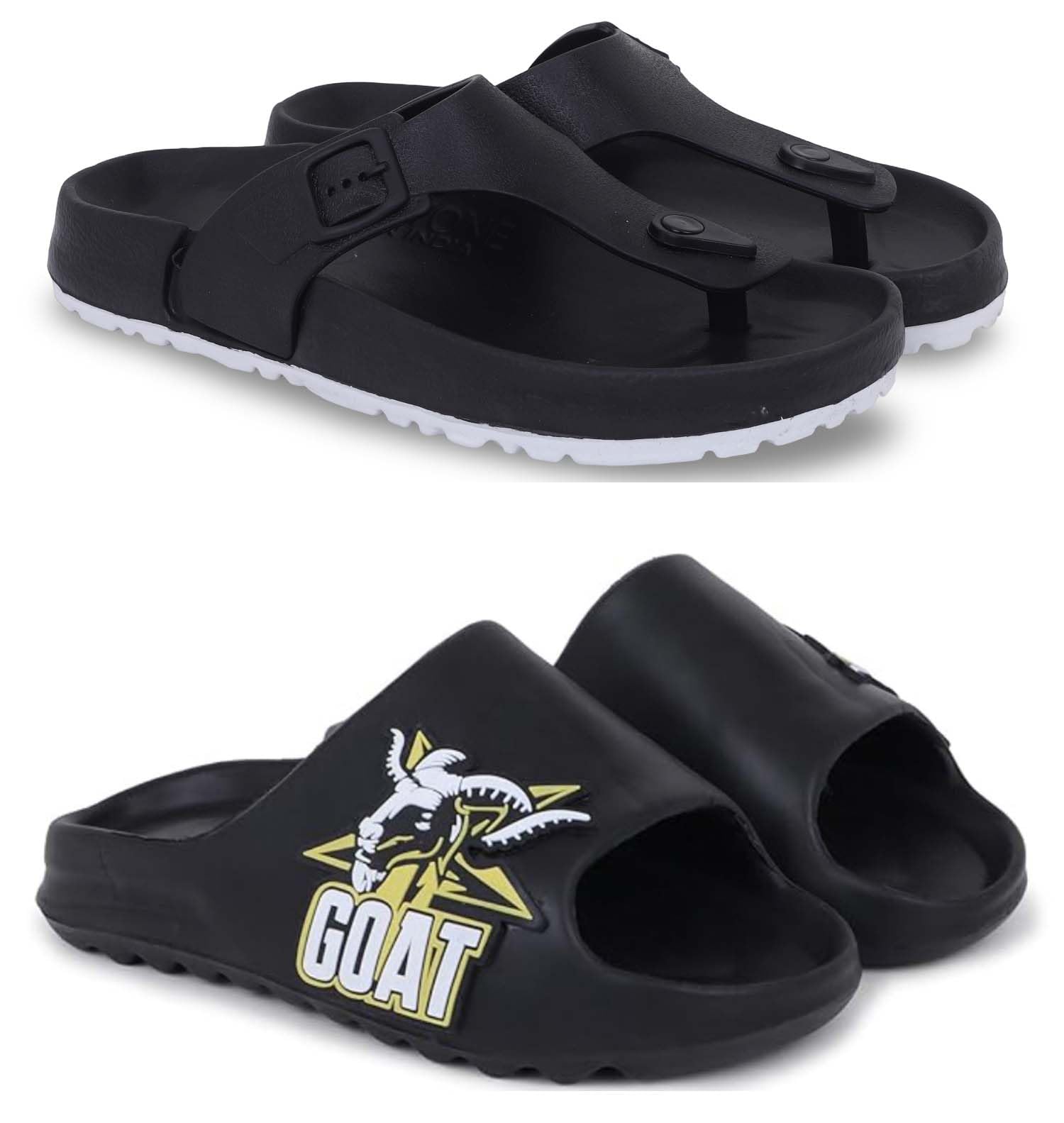 pampy angel Combo Pack of 2 Slipper/Flip Flops/Slides/Clogs/Sandals for Men, Comfortable & Light Weight| Stylish & Anti-Skid | Casual Waterproof & Everyday Flip Flops for Men & Boys-picture-31