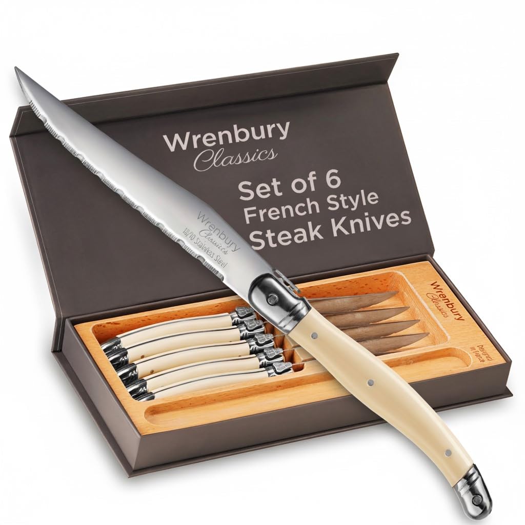 Amazon.com: Wrenbury Laguiole Steak Knives Set of 6 Stainless
