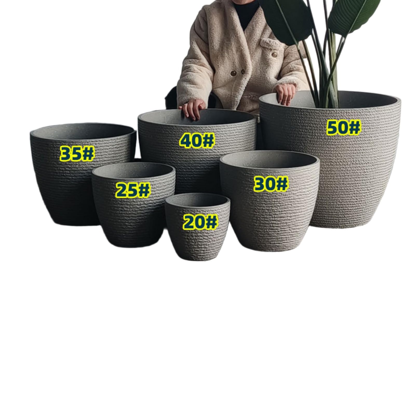 Amazon.co.jp: 大型（特大）プランター 植木鉢 深型厚手プラスチック製