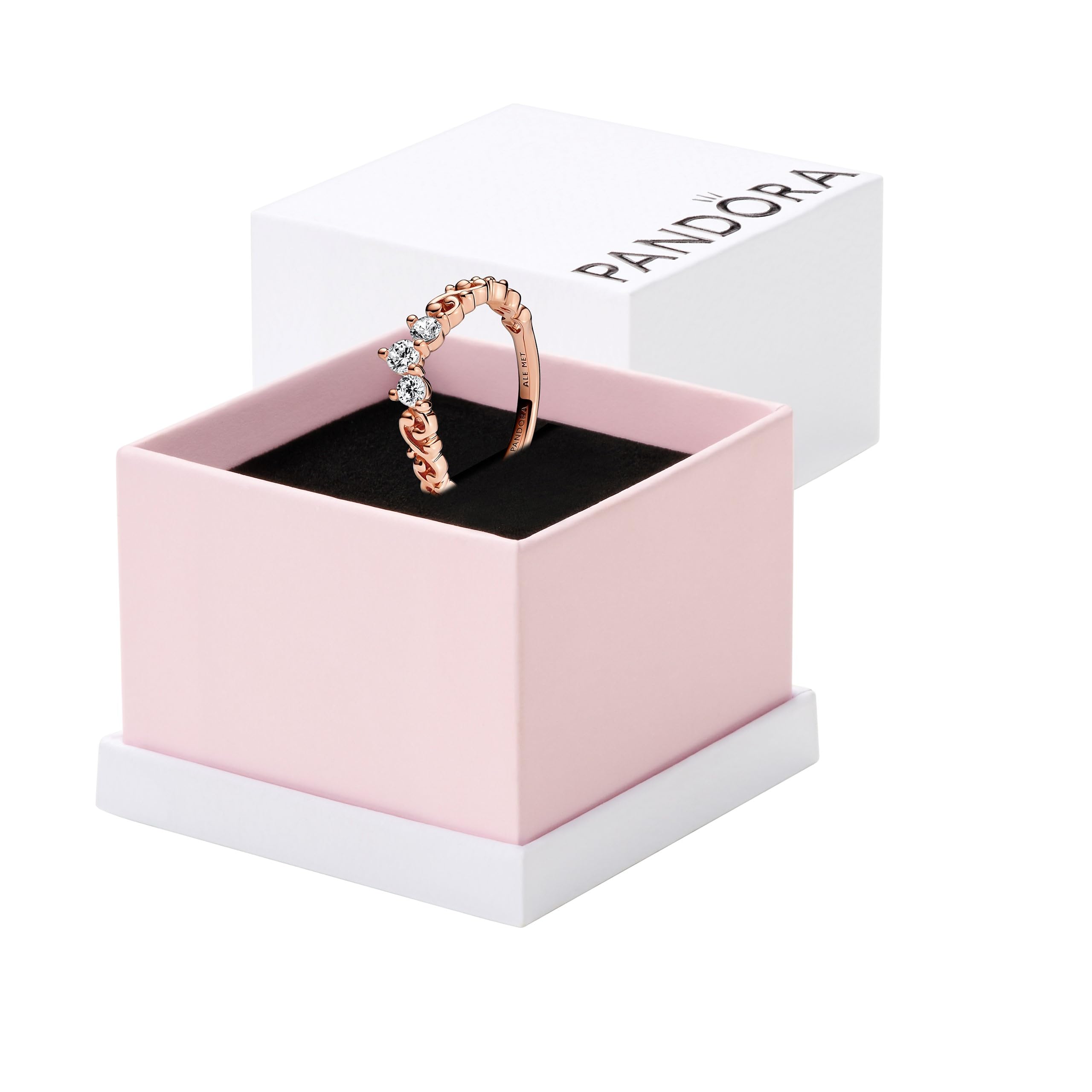Pandora Regal Swirl Tiara Ring - 14k Ring for Women - Gift for Her - Jewelry for Women Shine with Clear Cubic Zirconia - With Gift Box