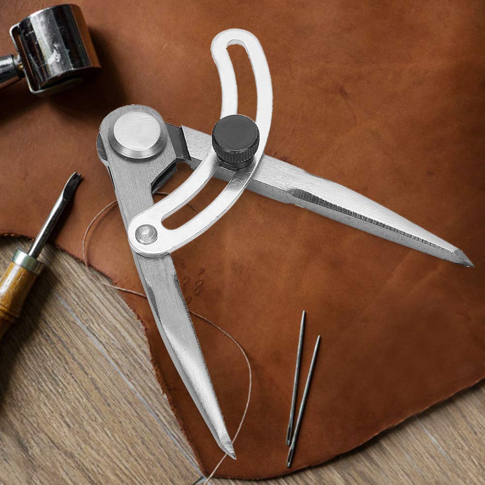 Strumenti per piegare i bordi in pelle, bordatore per scanalature poco profonde in acciaio inossidabile per lavori di crimpatura in pelle, scanalatura
