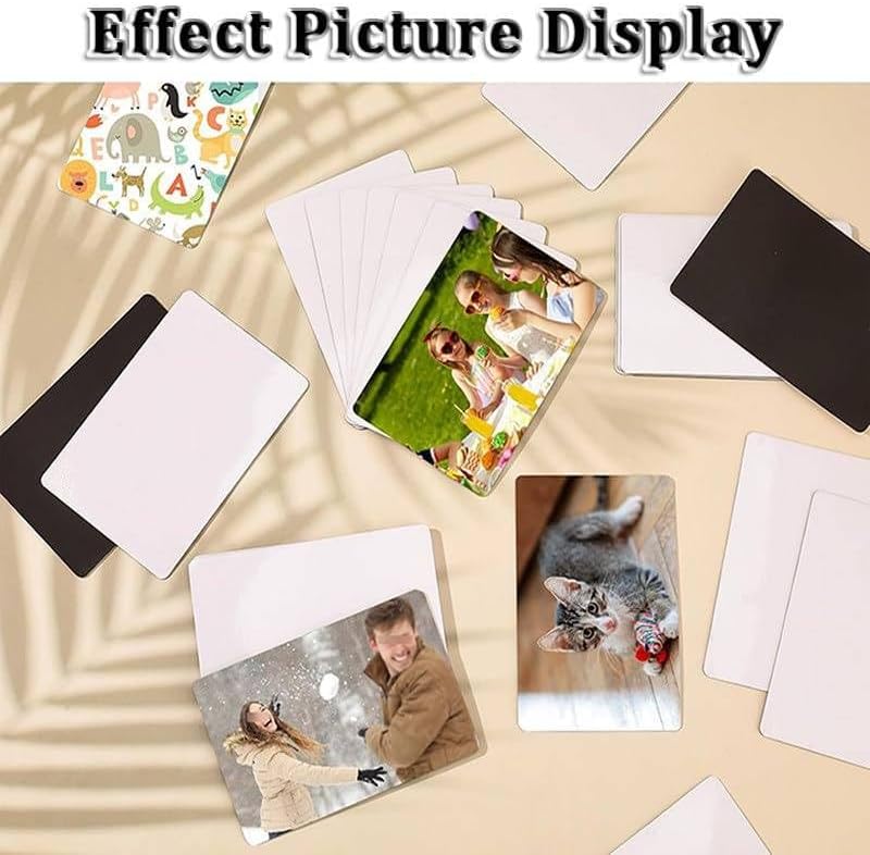 DIY Badge Making Kit - Fridge Magnet Button Badge Maker Machine with 100 Components + Paper Cutter, Rectangle Magnet Punch Press for Custom Badges, Easy to Use