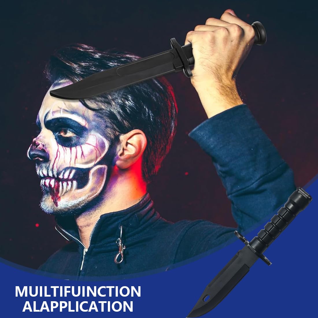 Cuchillo de goma sintética para entrenamiento - Silicona suave seguro para artes marciales defensa personal cosplay