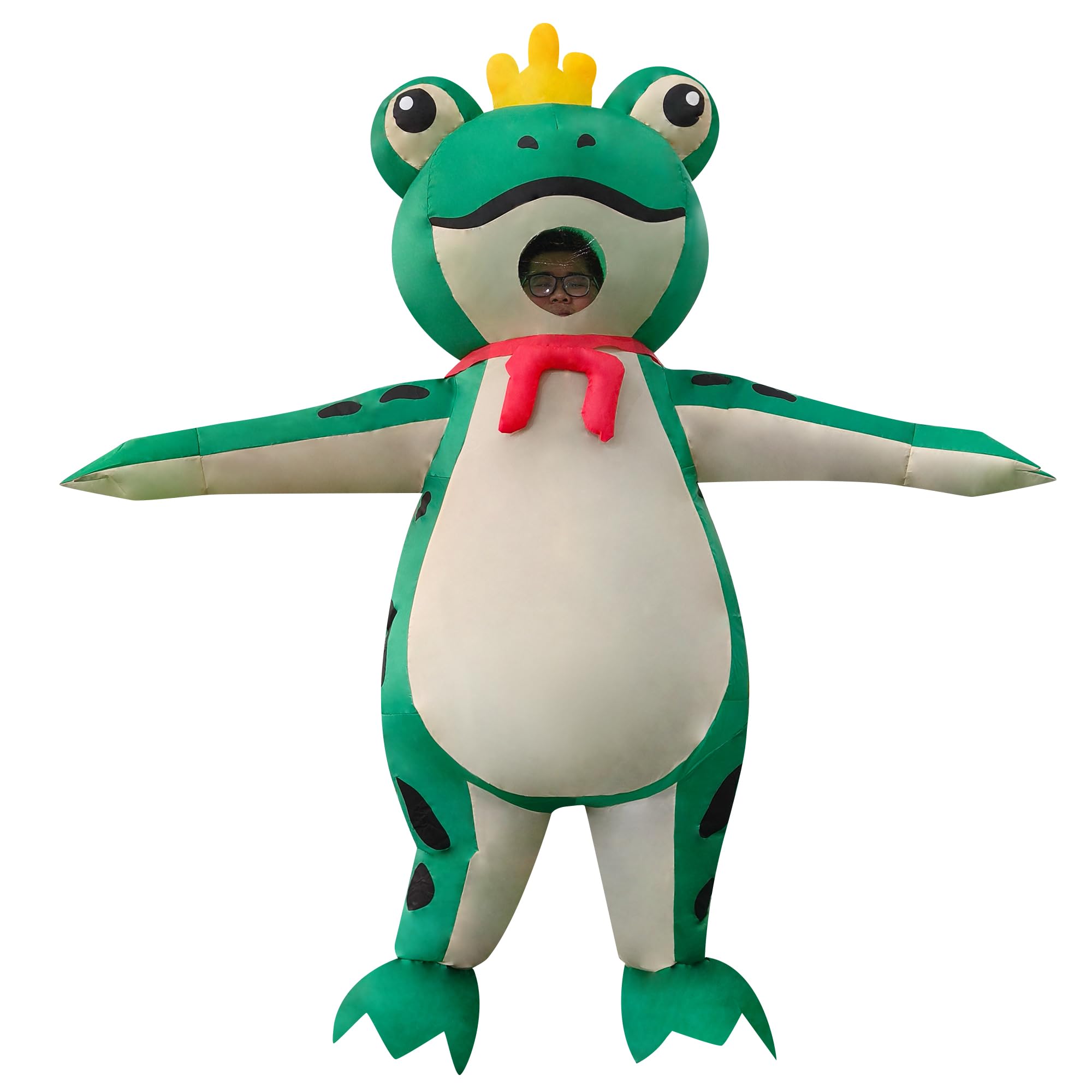 PsyKim Frog Prince Inflatable Costume, Adult Walking Blow-up Suit for Halloween,Party,Company Events,Mall Promotions - Image 2