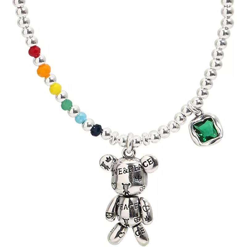 レディース Outlet 包装 即日発送 代引無料 ネックレスペンダントジュエリー ネックレスジュエリートレンドシンプルビーズチェーンデザイン ベアジルコンペンダントパーティージュエリー クリスマスの誕生日プレゼント Ttawndxsqa Www Zamilacindia Com