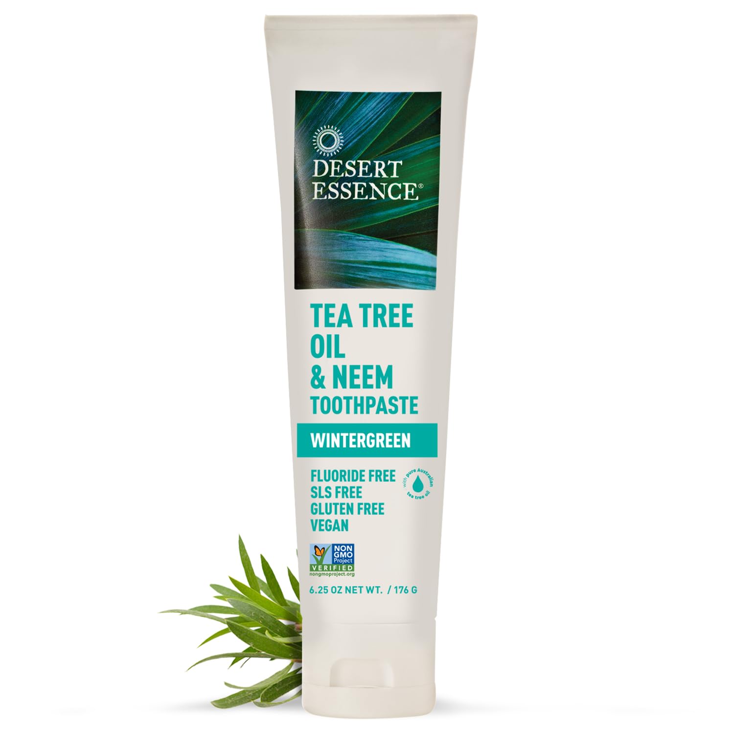 Desert Essence Natural Tea Tree Oil and Neem Toothpaste 6.25 oz