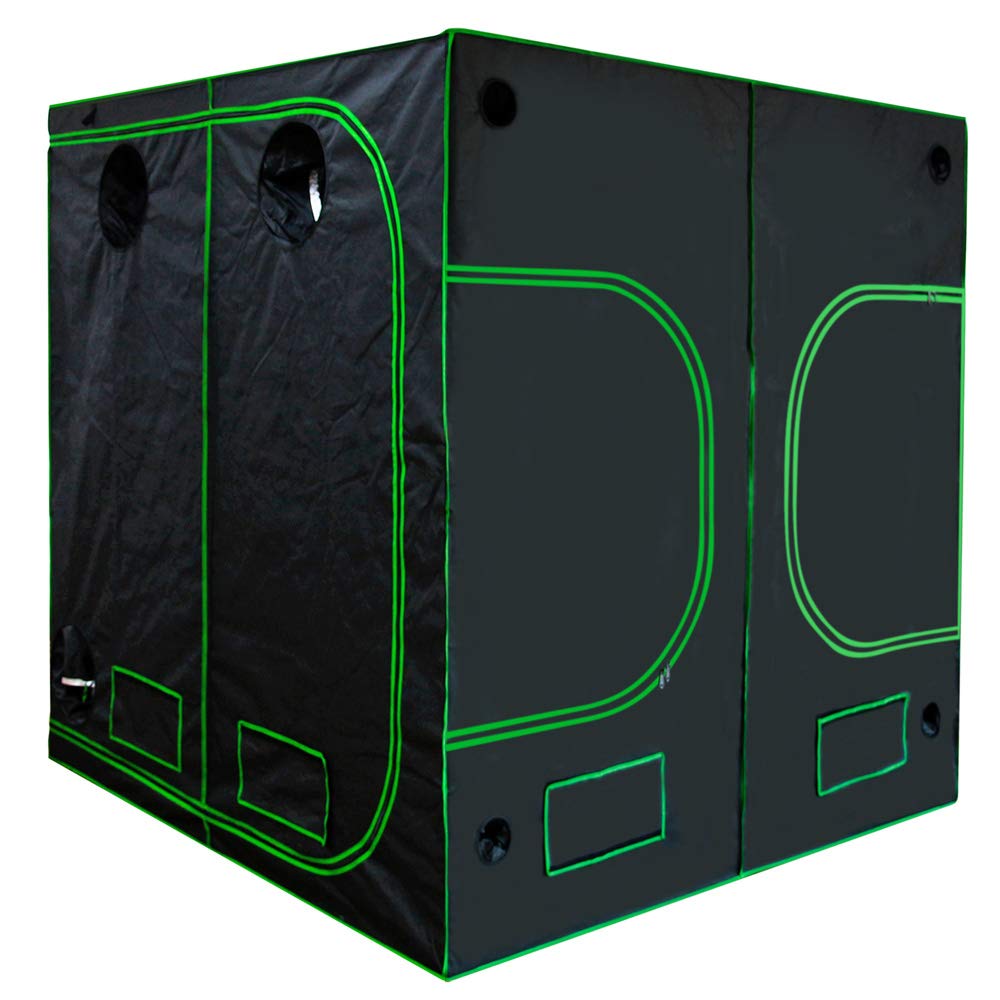 Kingpower 14 Tamaño Hidroponía Grow Tent Caja de Cultivo Interior Invernadero Tienda de Cultivo Gabinete de cría, Tamaño:200 x 200 x 200 cm (10)