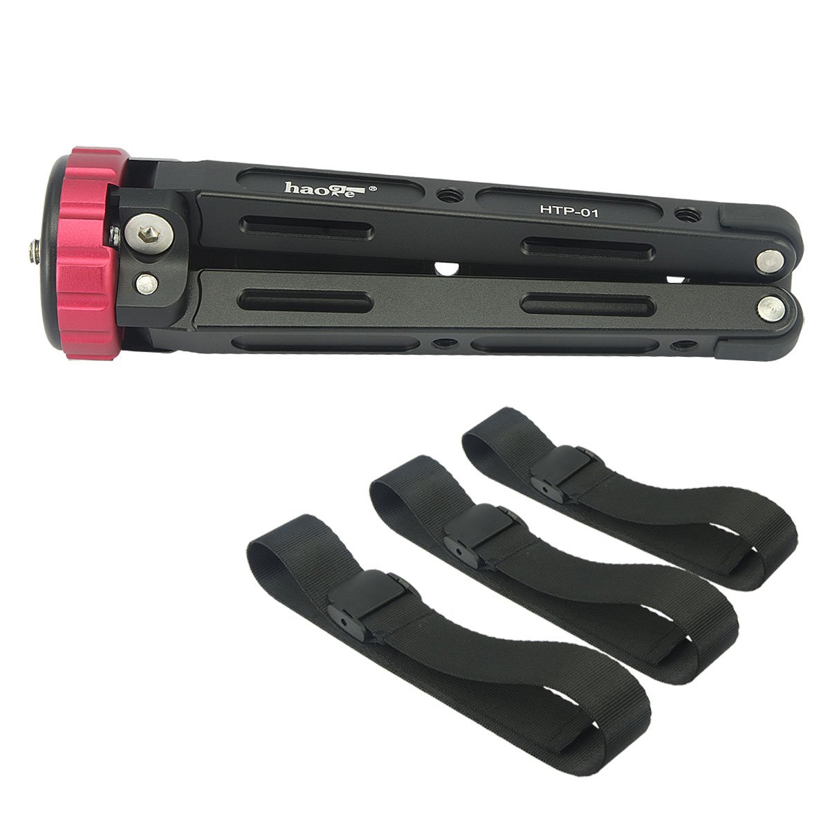 Haoge HTP-01 Tavolo da tavolo Treppiede da tavolo Supporto da tavolo per DSLR Videocamera Digitale Basso Angolo di scatto Macro Fotografia Carico massimo 6.8kg 15lb