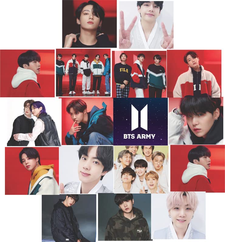 Image of Clickedin -BTS Photocard, 16 Pieces Korean Pop Lomo Photocard Set, Premium HD Quality BTS Photos