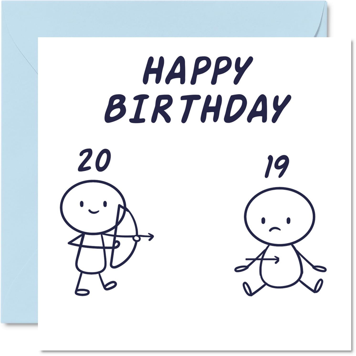Funny Birthday Cards For Men Women - Arrow 20th Birthday - Card for Son Daughter Brother Sister Friend 145mm Bday Greeting Cards