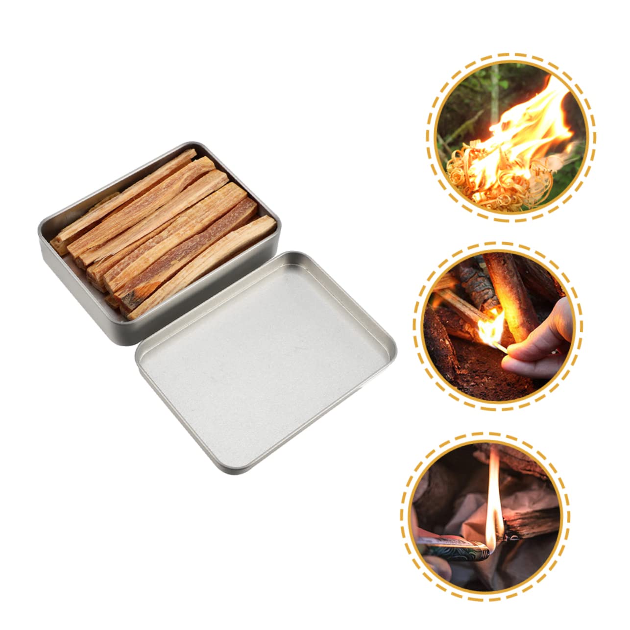 EXCEART Lot de Bâtons en Bois Naturel Allume-feu pour Camping et Feu Extérieur, Faciles à Utiliser, Légers et Adaptés la Survie en Plein Air