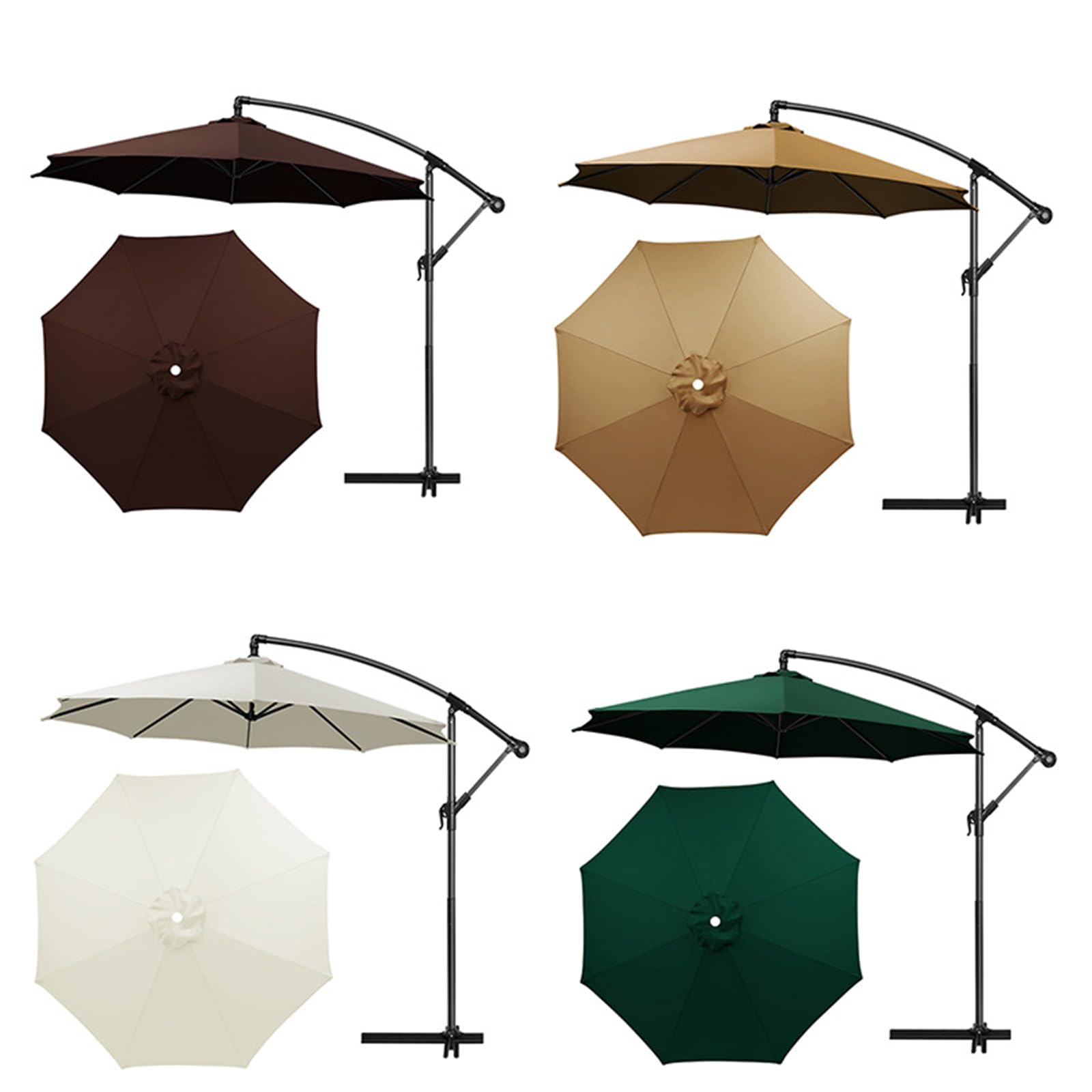 Copre 3 m ombrello di ricambio baldacchino 8 costole ombrello da esterno sostituzione patio ombrello mercato ombrello per giardino, spiaggia, piscina, mercato tavolo (solo baldacchino)