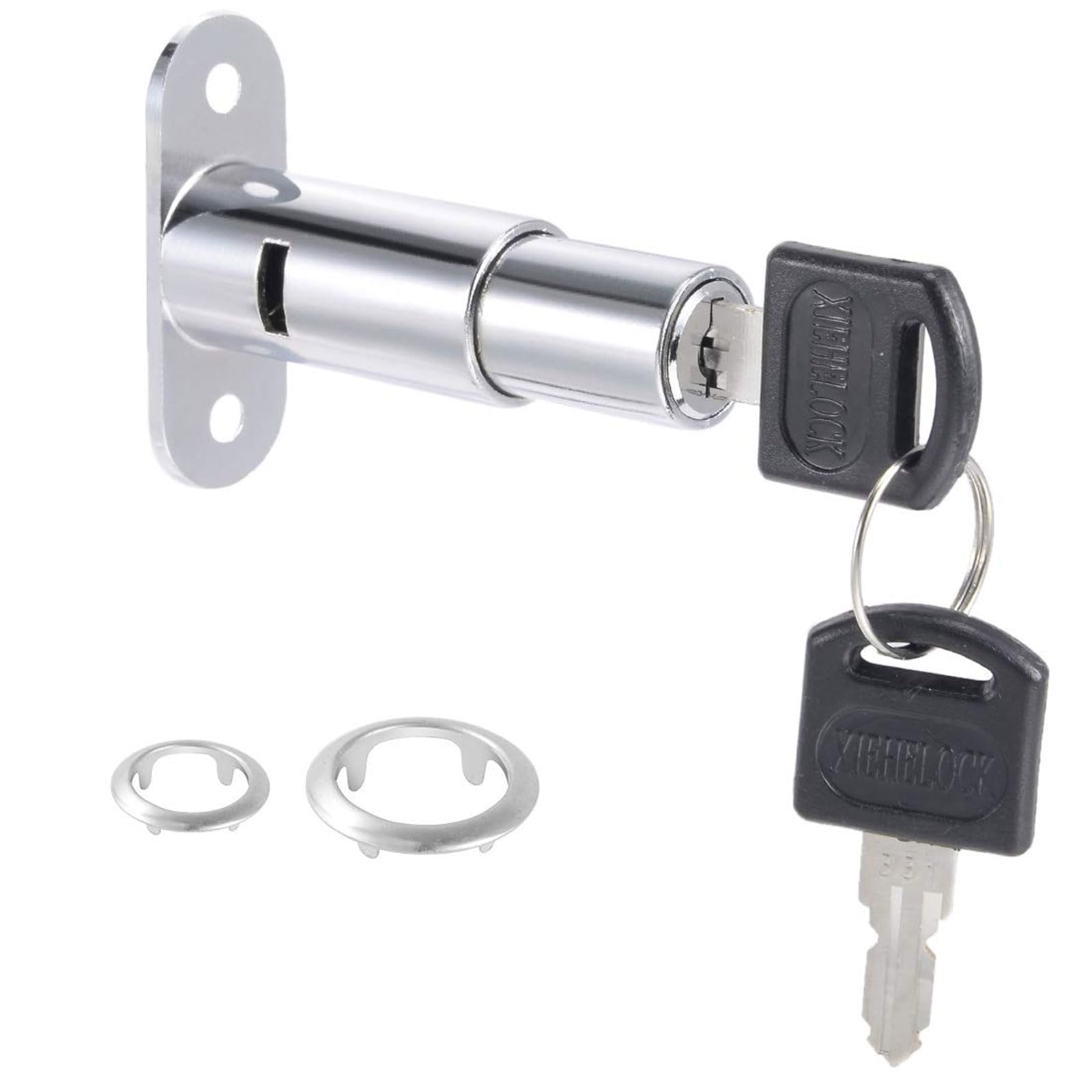 Recogwood 2Pcs 40mm Cylinder Length Push Plunger Lock - Image 4
