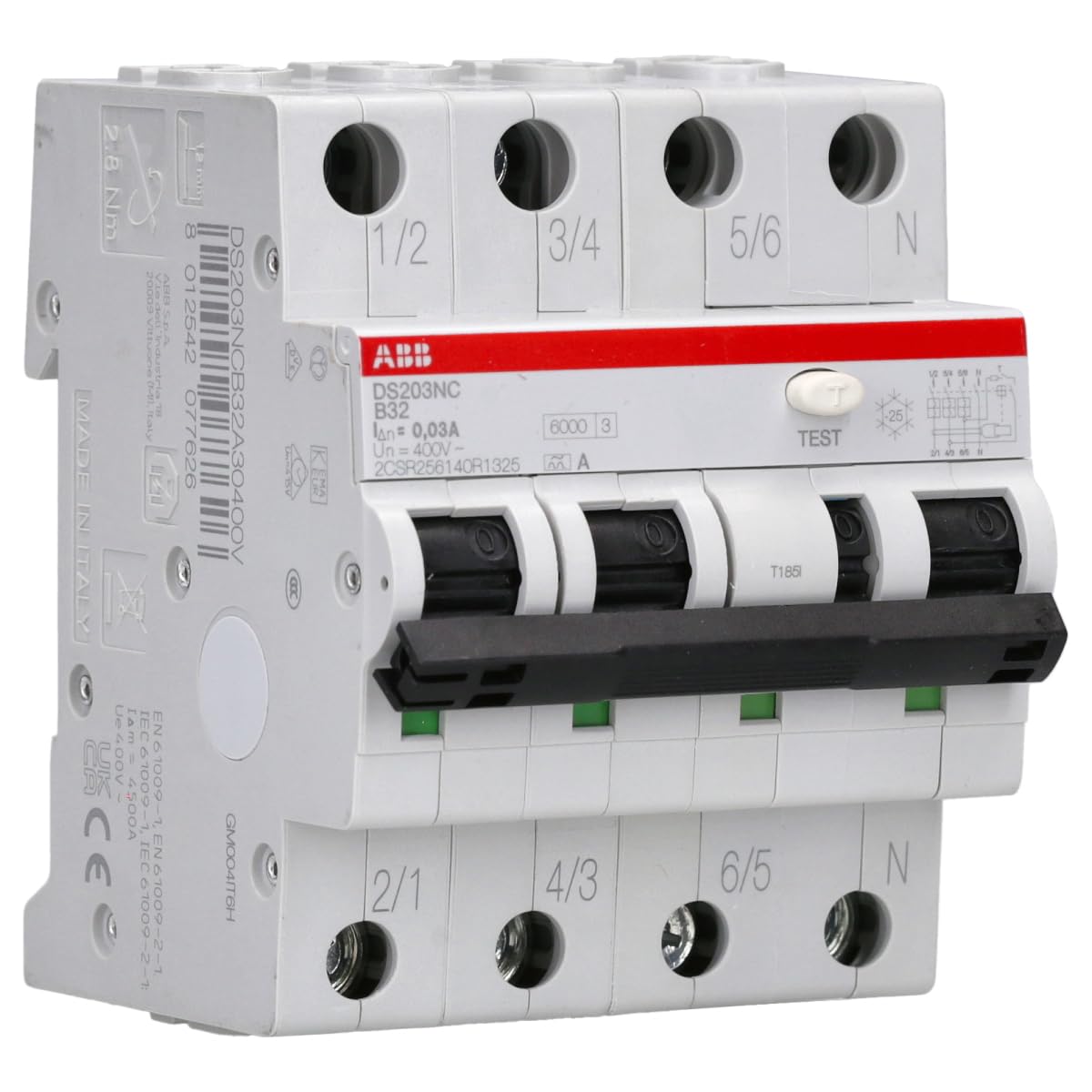 ABB DS203NC B32 A30 FI/LS-Schalter 3P+N Typ A 32A 30mA