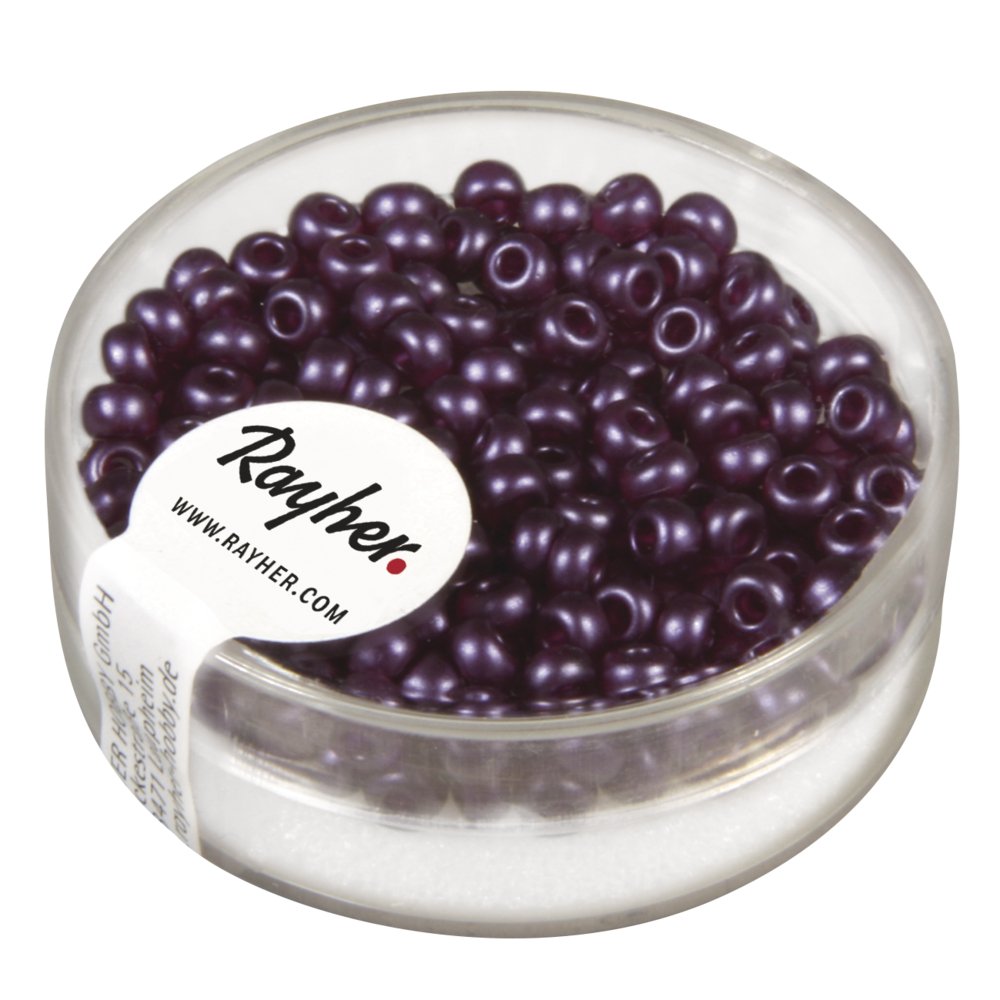 Rayher seed beads waxed, Purple