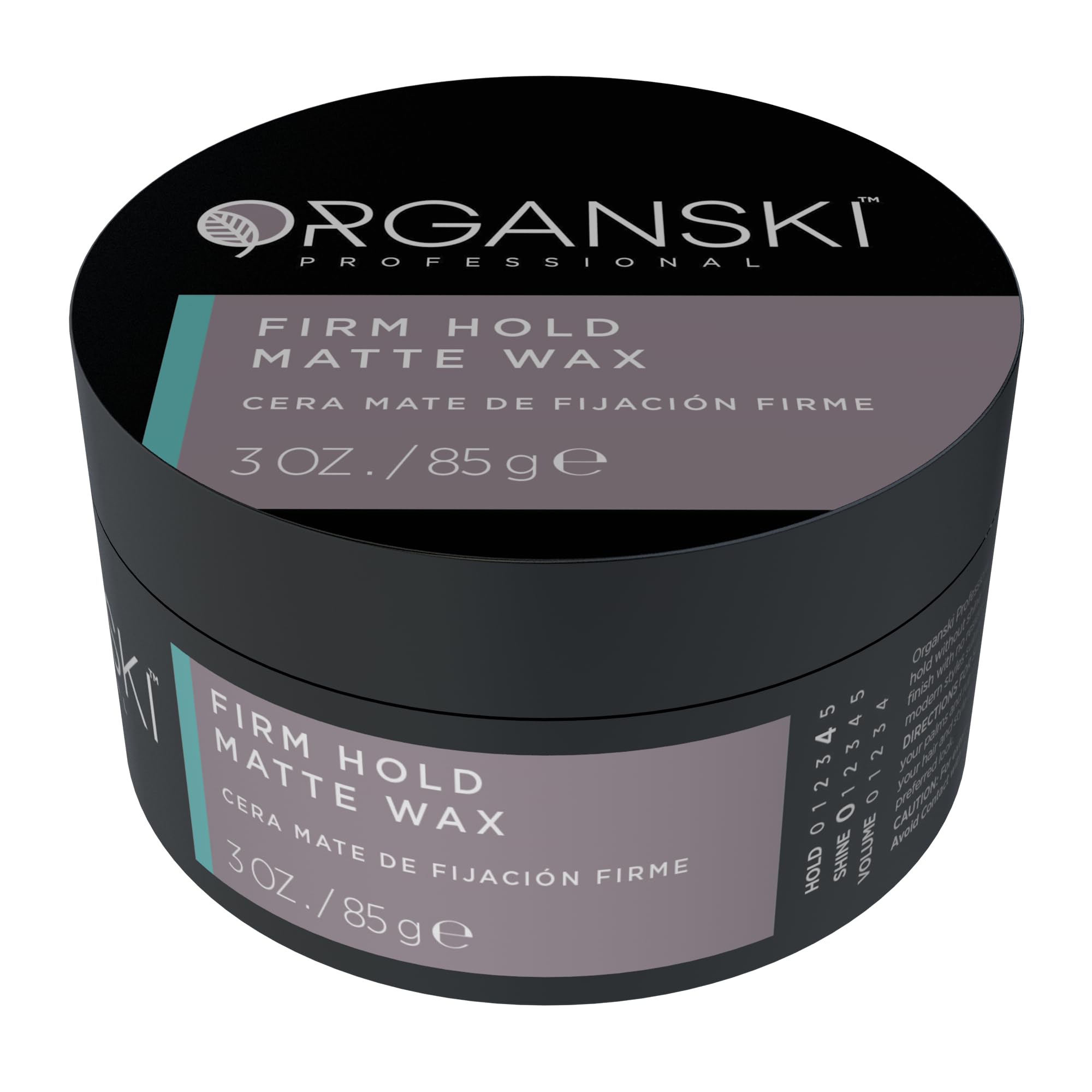 Organsky Matte Hair Wax – 3 oz | Firm Hold, Matte Finish | Lightweight, Non-Greasy Styling for All Hair Types | Long-Lasting, Easy to Wash Out