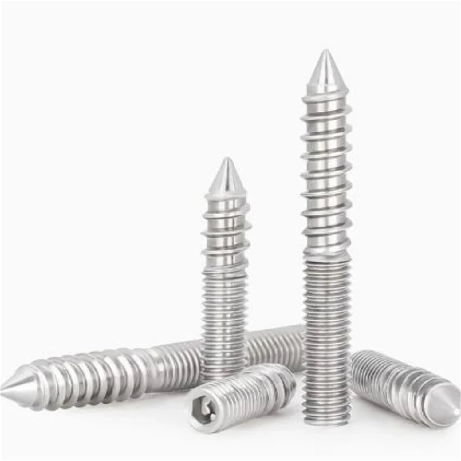 Double Head Self Tapping Screws, Stainless Steel Head Self Tapping Hex Socket Pointed Tail M4-M6 30-45mm Pk(30mm,M610pcs)