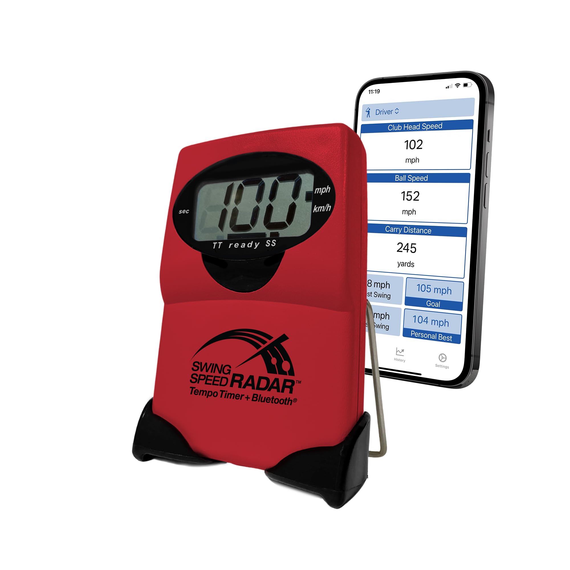 swing speed radar by Sports Sensors | Golf Launch Monitor & Swing Speed Monitor for Clubhead Training | Accurate, Portable, and Essential for Distance Gains