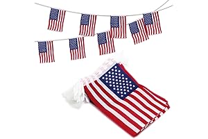 USA American Patriotic String Pennant Flags