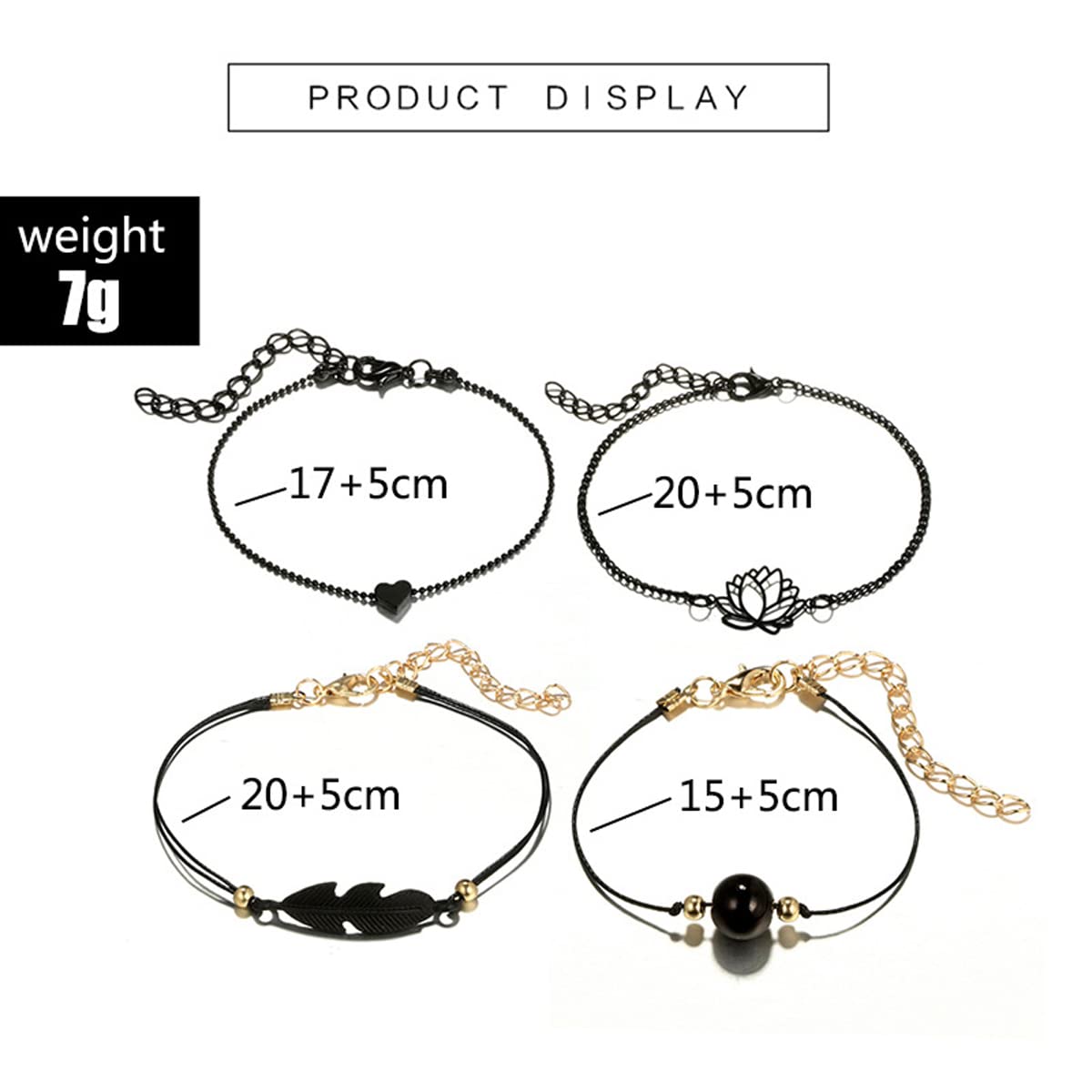 Contemporary Bracelet Set - Silver Toned (Set of 4)