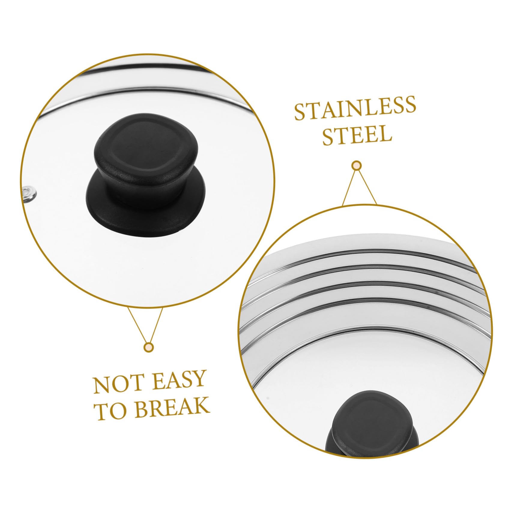 Mikikit Coperchio in Acciaio Inox per Pentole e Padelle Coperchio Anti-goccia per Mantenere Cibo Fresco e Temperatura Stili multipli