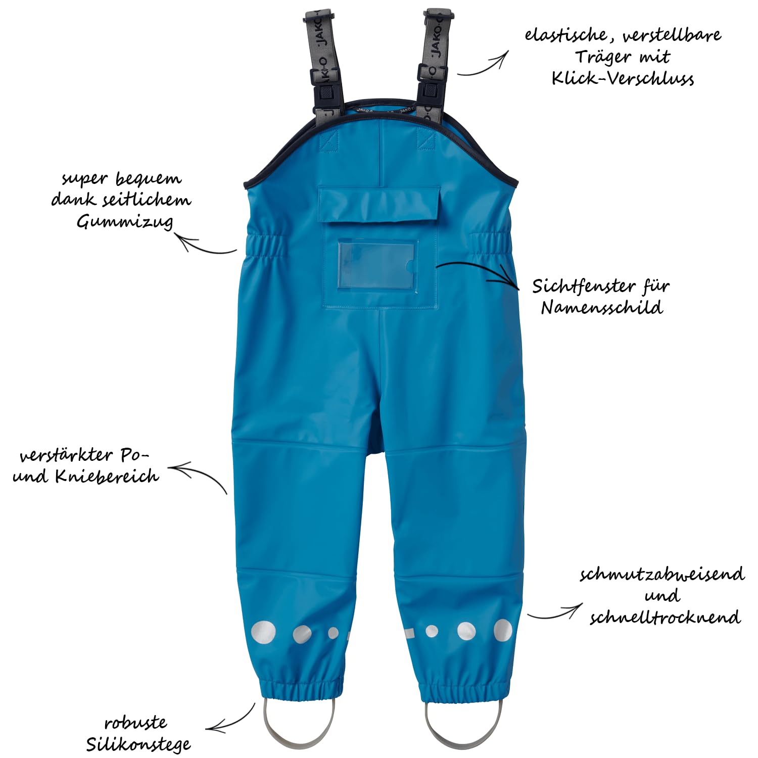 JAKO-O Matschhose Regenhose Kinder Baby Azur