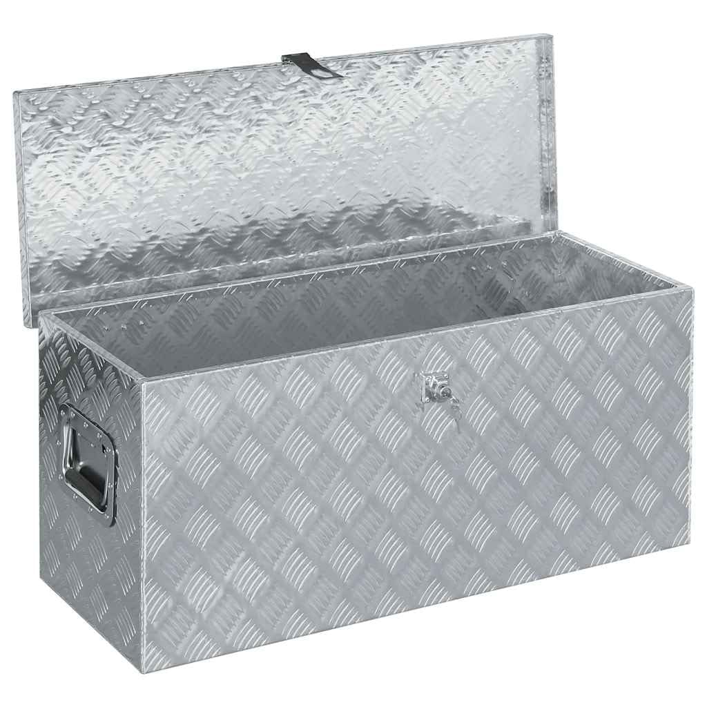 Genérico Caja de Aluminio Plateado 90,5x35x40 cm,Bricolaje,Accesorios de Bricolaje,Organización y Almacenamiento de Herramientas,Cajas de herramientas-142940