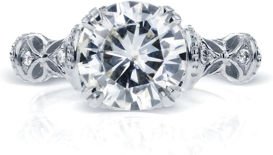 Kobelli Antique Style Round-cut Moissanite Engagement Ring 1 1/2 CTW 14k White Gold