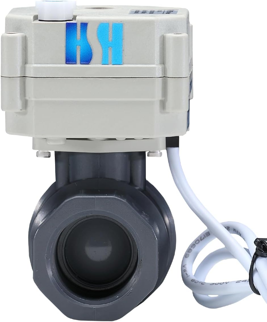 PVC 2 Way 1" DN25 12VDC 9-24VAC/DC On/Off Plastic Auto Return Electrical Position Feedback Motorized Ball Valve