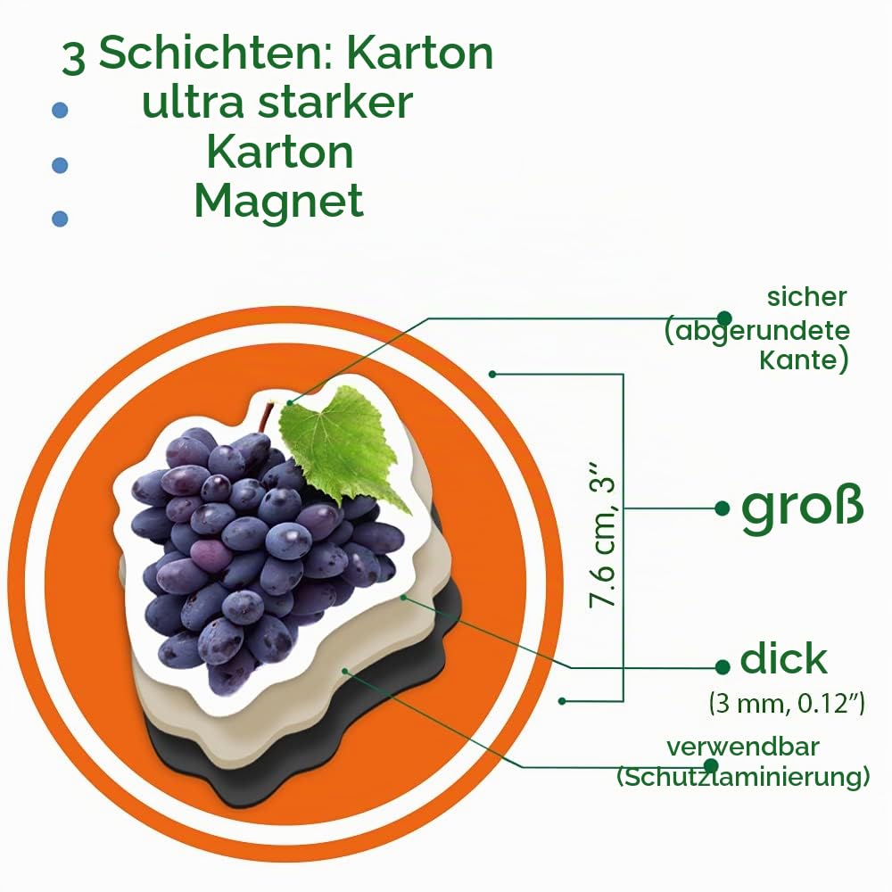 Tiermagnete für Kinder – 85 Zoo Bauernhof, Früchte, Gemüse Magnete | Realistische Magnettiere für Kühlschrank, Whiteboard in großer Blechdose – Montessori Lernspielzeug für Vorschule, Zuhause