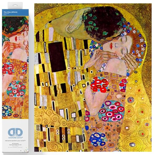 Kit de peinture au diamant Le Baiser de Klimt broderie diamant complète 40x50 cm