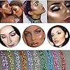 10 Colors Liquid Glitter Eyeliner Metallic Shimmer Glitter Eyeshadow Pigment Eyebrown Shimmer Waterproof Face Lips Art for Party Festival Makeup