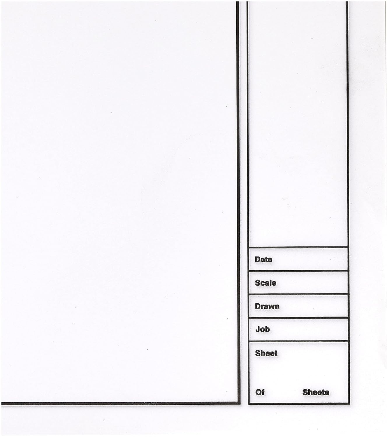 Clearprint 1000H Motif vélin Feuilles avec Architect Bloc de Titre, 7,3 kilogram., 100% coton, 61 x 91,4 cm, 10 Feuilles par lot, 1 chaque (10211228)