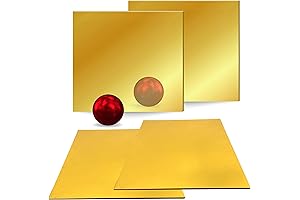 Elegant 4PCS 12x12 Gold Acrylic Mirror Sheets for Precision Crafting
