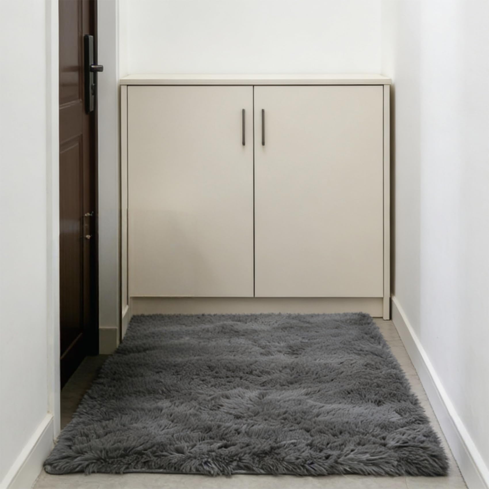 Tapis de salon moderne pour chambre et bureau déco gris 170x120