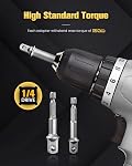 BOEN Impact Grade Socket Adapter Set, 3-PCS Drill Bit Adapter with Bit Holder, Sizes 1/4", 3/8", 1/2", 1/4-Inch SAE Hex Shank, Cr-V, for Cordless Drill & Screwdriver, Power Drill & Driver