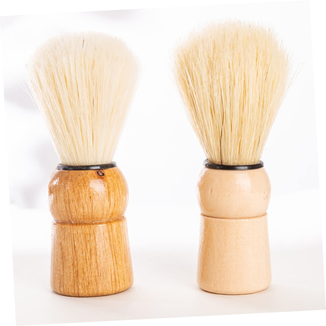 FRCOLOR 10pezzi Spazzola Da Barba Legno Professionale Per Rasatura e Stile Utile Casa e Viaggio Accessorio Per Uomini Per Creare Rasoio e Rimuovere Residui Di Barba