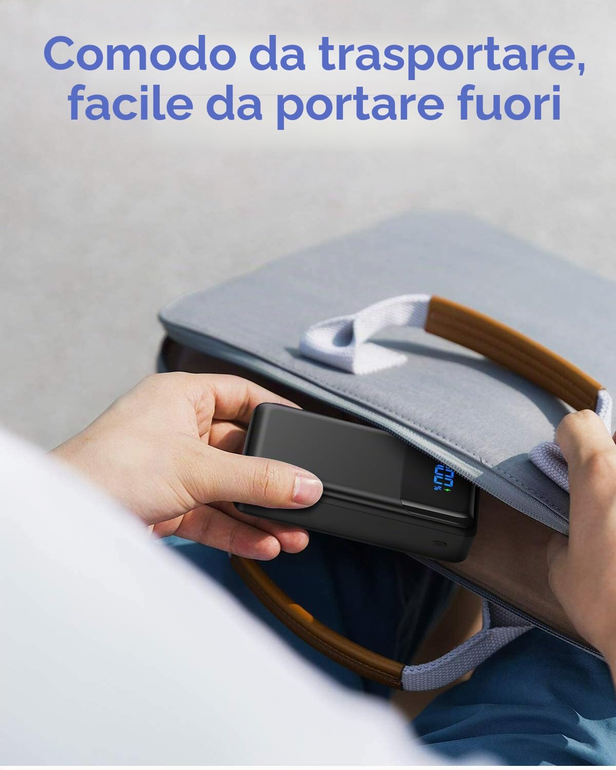 Power Bank 60000mAh Caricatore Portatile Ricarica Rrapida USB-C PD 22,5W | Batteria Esterna, 4 Uscite 2 Ingressi LED Display Power Bank Compatibile con iPhone/iPad/Samsung/Xiaomi Smartphone