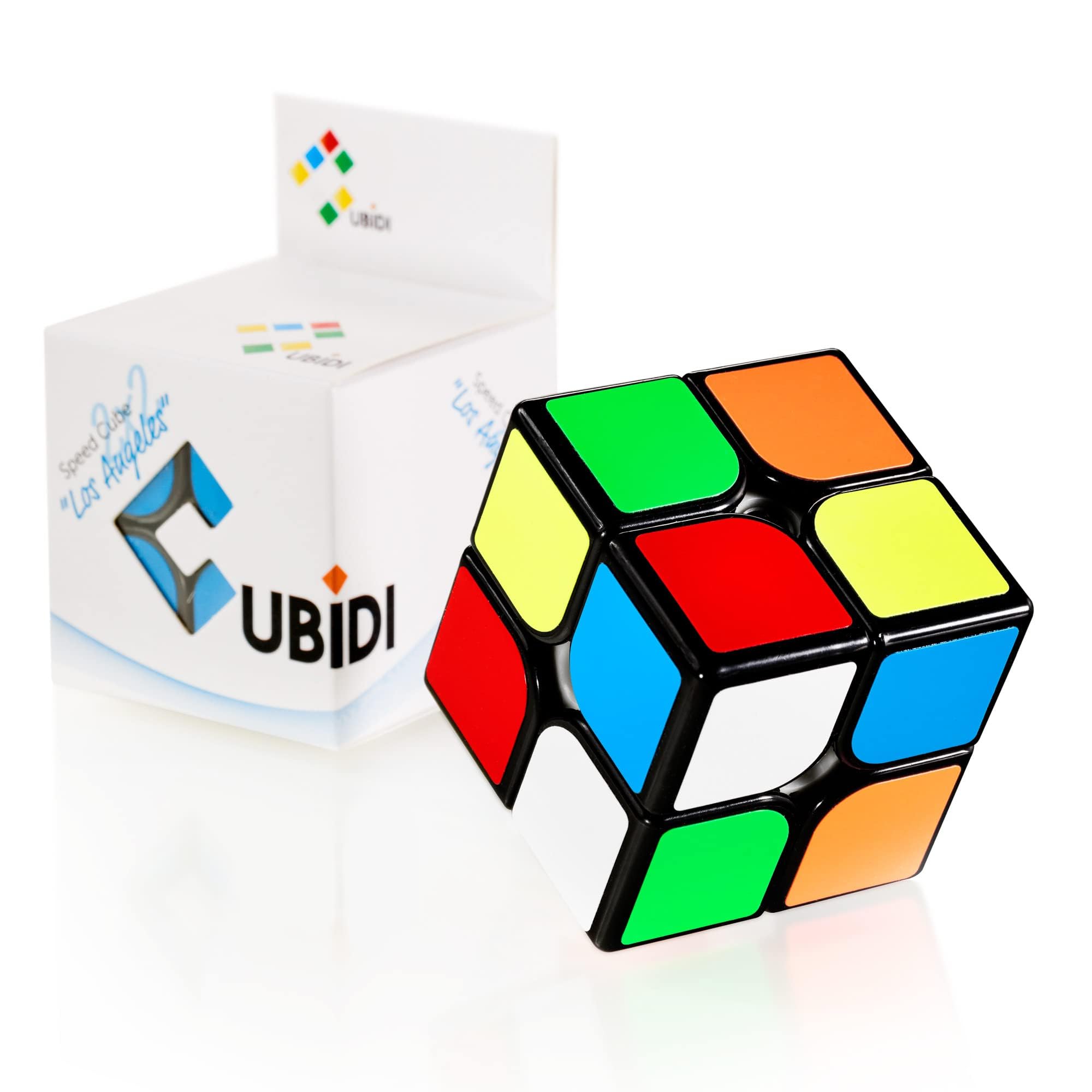 CUBIDI Magic Cube 2x2 - Type Los Angeles - Classic Look - Fidget Toy 2x2x2-3D Puzzle Sensory Toys - Puzzles for Adults & Kids - Stress Relief Toys - Fidget & Finger Toys Perfect as Travel Games
