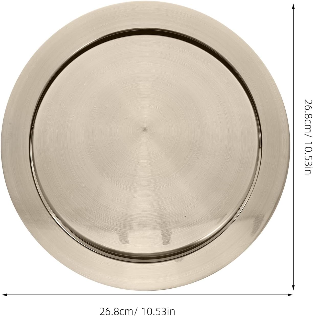 Homoyoyo Flush Mounted Waste Bin Lid Stainless Steel 430 Swing Cover Drop-in Trash Can Lid for Kitchen Sink Home and Office Concealed Garbage Container Replacement